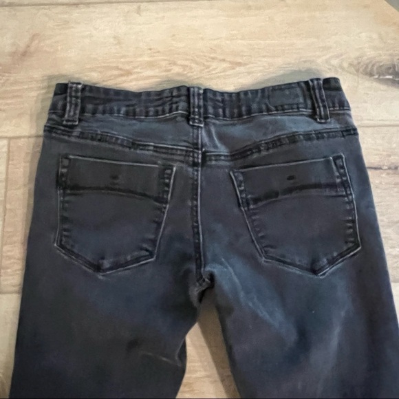 𝅺RSQ Ibiza skinny black distressed jeans, size 7, super stretchy. - Picture 8 of 9